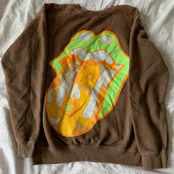 Vintage Rolling Stones hoodie, (brand unknown), cool and funky print - Picture 1 of 2